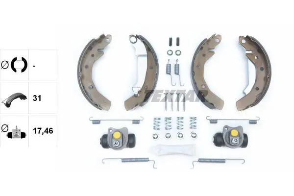 Handler.Part Brake shoe set TEXTAR 83054000 1