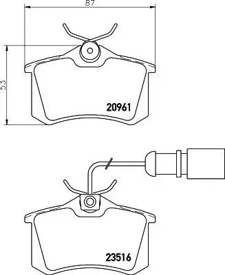 Handler.Part Brake pad set, disc brake TEXTAR 2096105 1