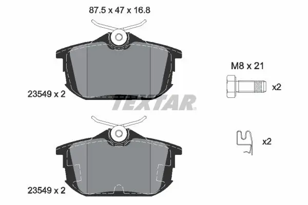 Handler.Part Brake pad set, disc brake TEXTAR 2354901 1