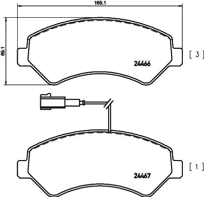 Handler.Part Brake pad set, disc brake TEXTAR 2446601 1