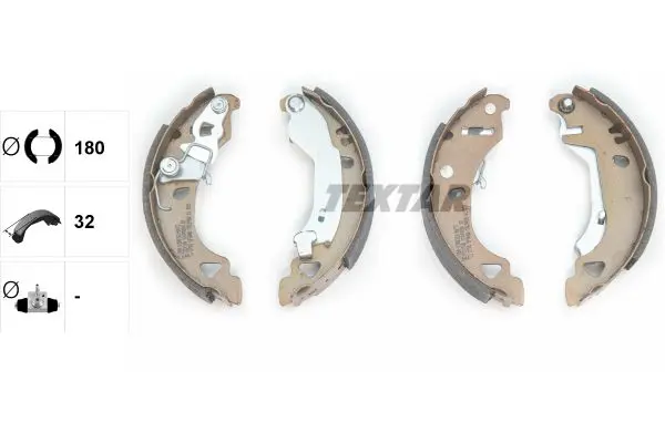 Handler.Part Brake shoe set TEXTAR 91049200 2