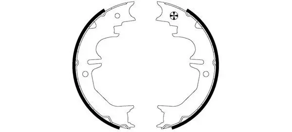 Handler.Part Brake shoe set, parking brake TEXTAR 91066100 1