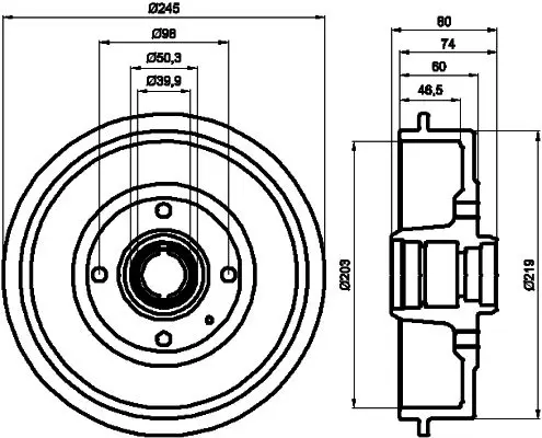 Handler.Part Brake drum TEXTAR 94019800 1