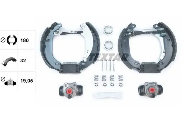 Handler.Part Brake shoe set TEXTAR 84053800 2