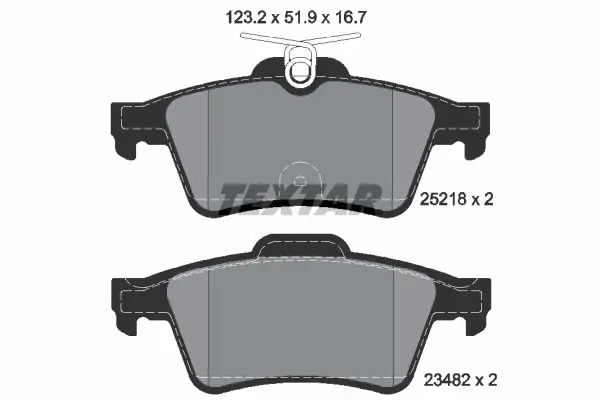 Handler.Part Brake pad set, disc brake TEXTAR 2521801 1