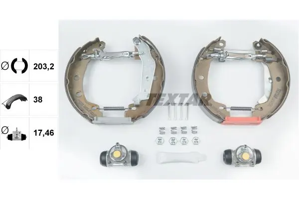 Handler.Part Brake shoe set TEXTAR 84049500 2