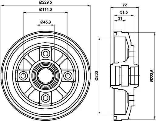 Handler.Part Brake drum TEXTAR 94016100 1