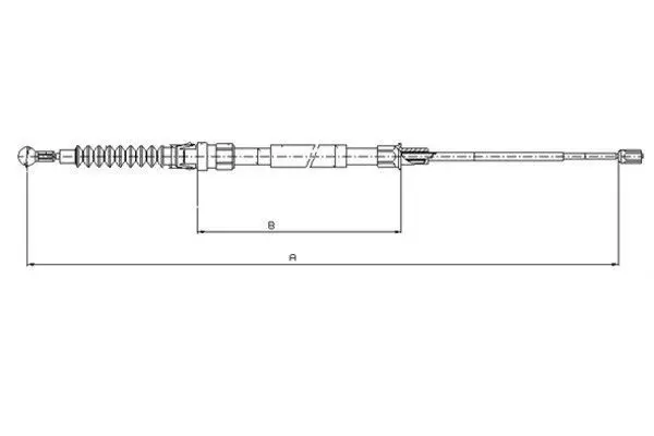 Handler.Part Cable, parking brake TEXTAR 44006700 1