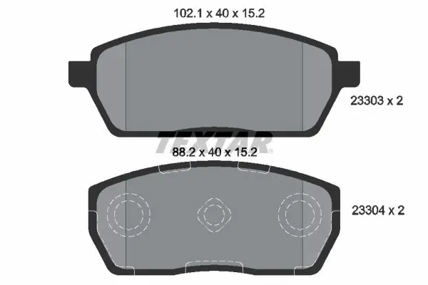 Handler.Part Brake pad set, disc brake TEXTAR 2330301 1