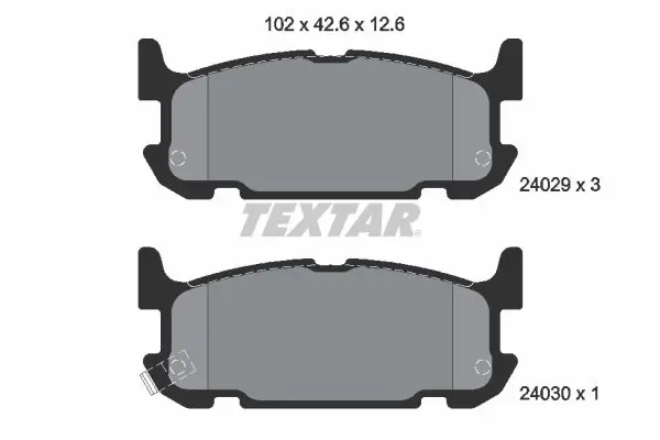 Handler.Part Brake pad set, disc brake TEXTAR 2402901 1