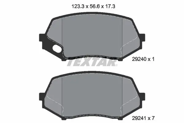 Handler.Part Brake pad set, disc brake TEXTAR 2924001 1