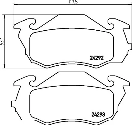 Handler.Part Brake pad set, disc brake TEXTAR 2429201 1