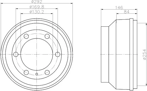 Handler.Part Brake drum TEXTAR 94007500 1