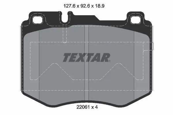 Handler.Part Brake pad set, disc brake TEXTAR 2206101 1