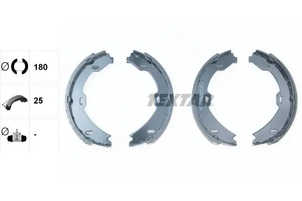 Handler.Part Brake shoe set, parking brake TEXTAR 91058900 2