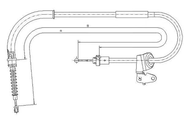 Handler.Part Cable, parking brake TEXTAR 44009200 1