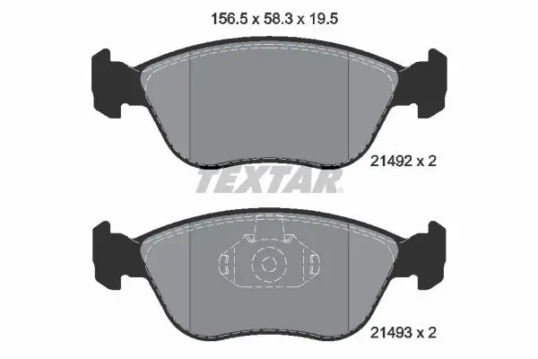 Handler.Part Brake pad set, disc brake TEXTAR 2149201 1