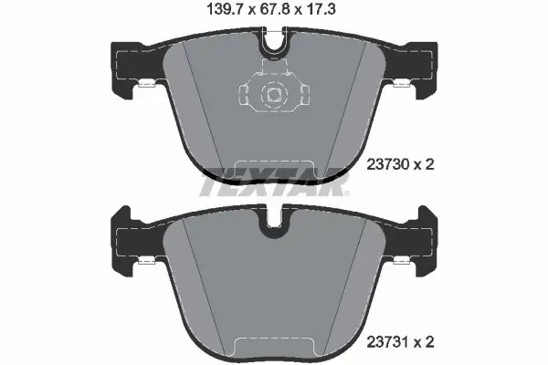 Handler.Part Brake pad set, disc brake TEXTAR 2373081 1