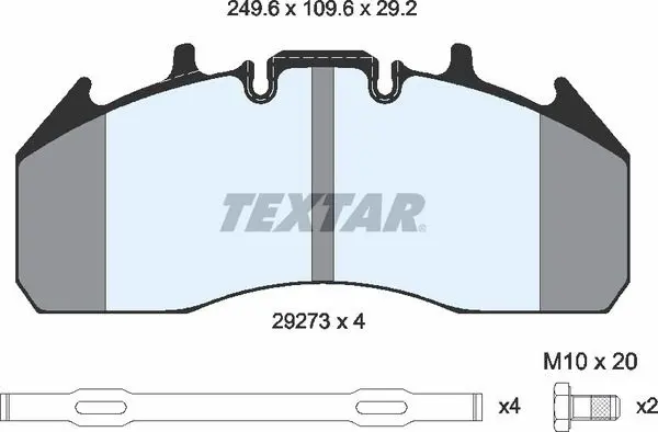 Handler.Part Brake pad set, disc brake TEXTAR 2927301 2