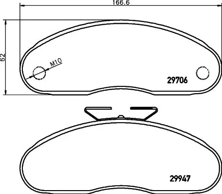 Handler.Part Brake pad set, disc brake TEXTAR 2970601 1