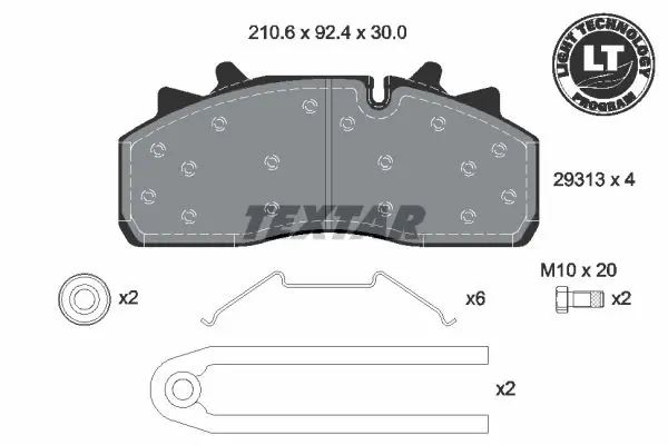 Handler.Part Brake pad set, disc brake TEXTAR 2931303 2