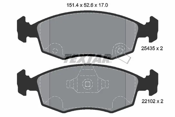 Handler.Part Brake pad set, disc brake TEXTAR 2543501 1