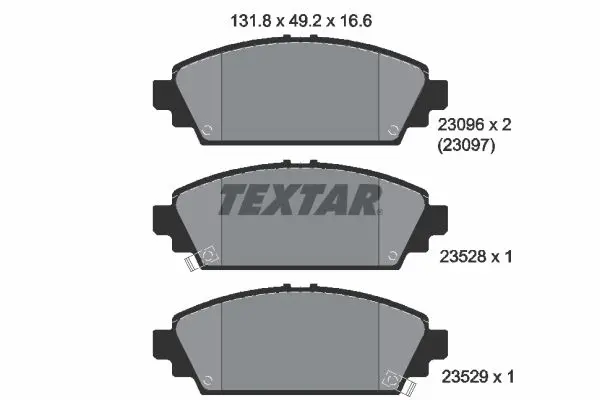 Handler.Part Brake pad set, disc brake TEXTAR 2309601 1