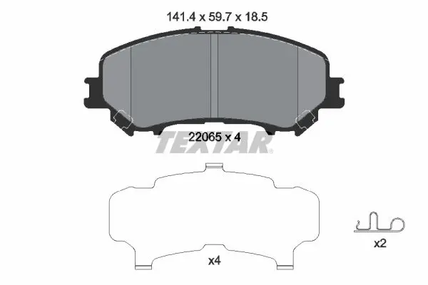 Handler.Part Brake pad set, disc brake TEXTAR 2206501 1