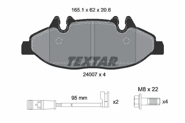 Handler.Part Brake pad set, disc brake TEXTAR 2400701 1