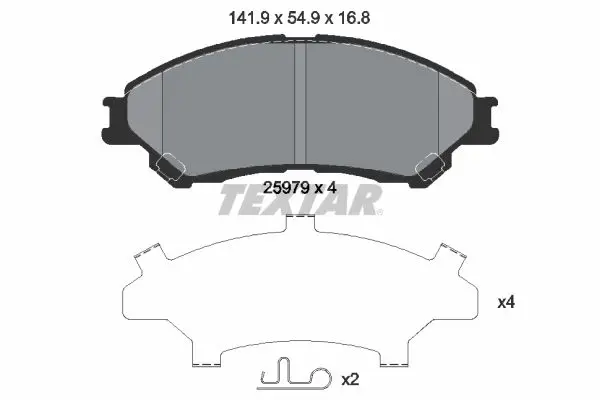 Handler.Part Brake pad set, disc brake TEXTAR 2597901 1