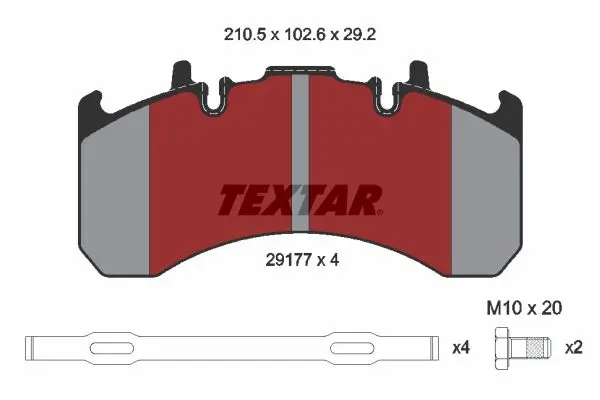 Handler.Part Brake pad set, disc brake TEXTAR 2917704 2