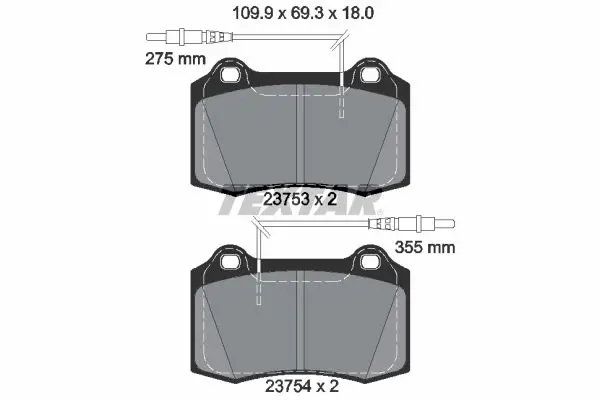 Handler.Part Brake pad set, disc brake TEXTAR 2375301 1