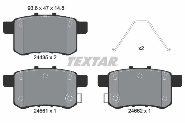 Handler.Part Brake shoe set TEXTAR 91083700 2