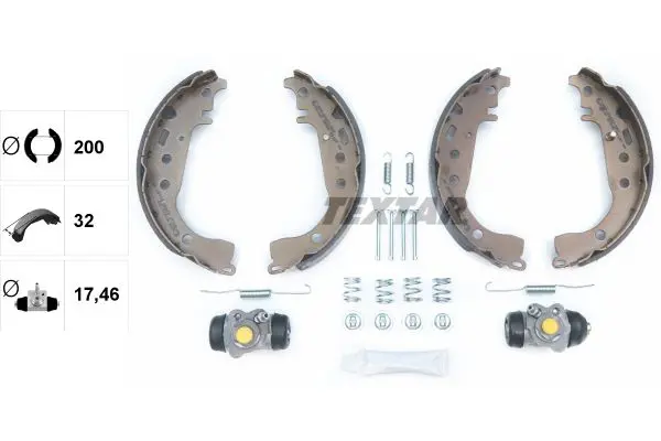 Handler.Part Brake shoe set TEXTAR 83053501 2