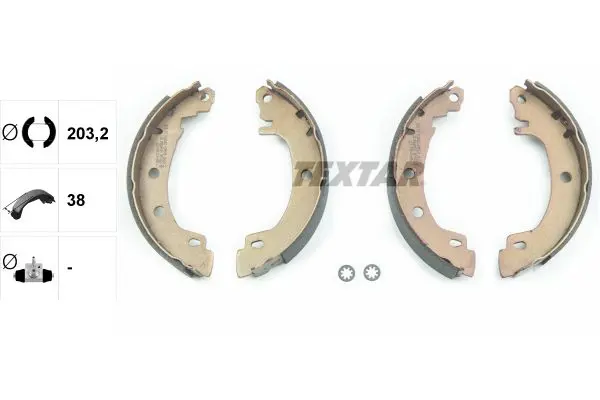 Handler.Part Brake shoe set TEXTAR 91049500 2