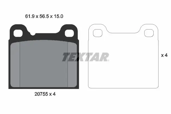 Handler.Part Brake pad set, disc brake TEXTAR 2075506 1