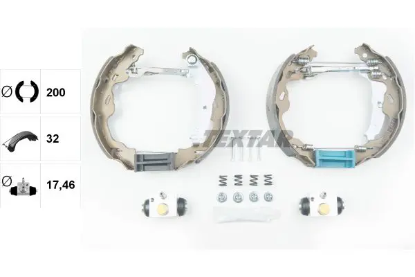 Handler.Part Brake shoe set TEXTAR 84064501 2