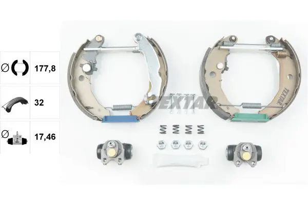 Handler.Part Brake shoe set TEXTAR 84033300 2