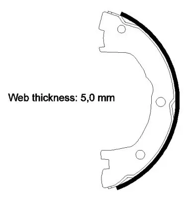 Handler.Part Brake shoe set, parking brake TEXTAR 91059000 1