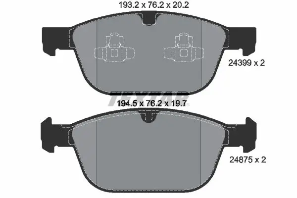 Handler.Part Brake pad set, disc brake TEXTAR 2439901 1