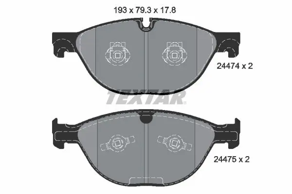 Handler.Part Brake pad set, disc brake TEXTAR 2447401 1