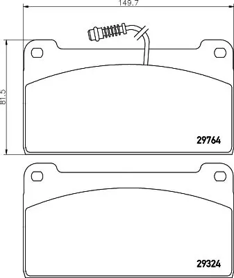 Handler.Part Brake pad set, disc brake TEXTAR 2976402 1