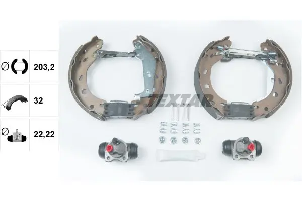 Handler.Part Brake shoe set TEXTAR 84057401 2