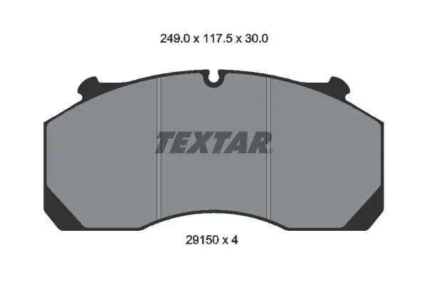 Handler.Part Brake pad set, disc brake TEXTAR 2915001 2