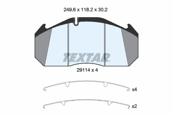 Handler.Part Brake pad set, disc brake TEXTAR 2911402 1