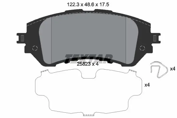 Handler.Part Brake pad set, disc brake TEXTAR 2582301 1