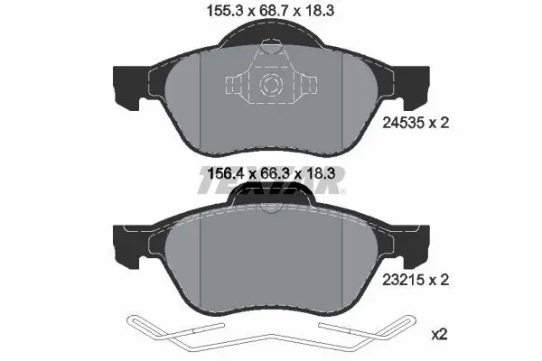 Handler.Part Brake pad set, disc brake TEXTAR 2453501 1