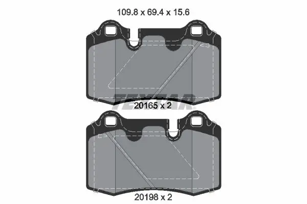 Handler.Part Brake pad set, disc brake TEXTAR 2016501 1