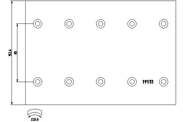 Handler.Part Brake lining kit, drum brake TEXTAR 1915002 2