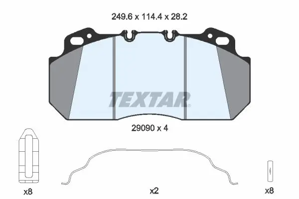 Handler.Part Brake pad set, disc brake TEXTAR 2909009 2